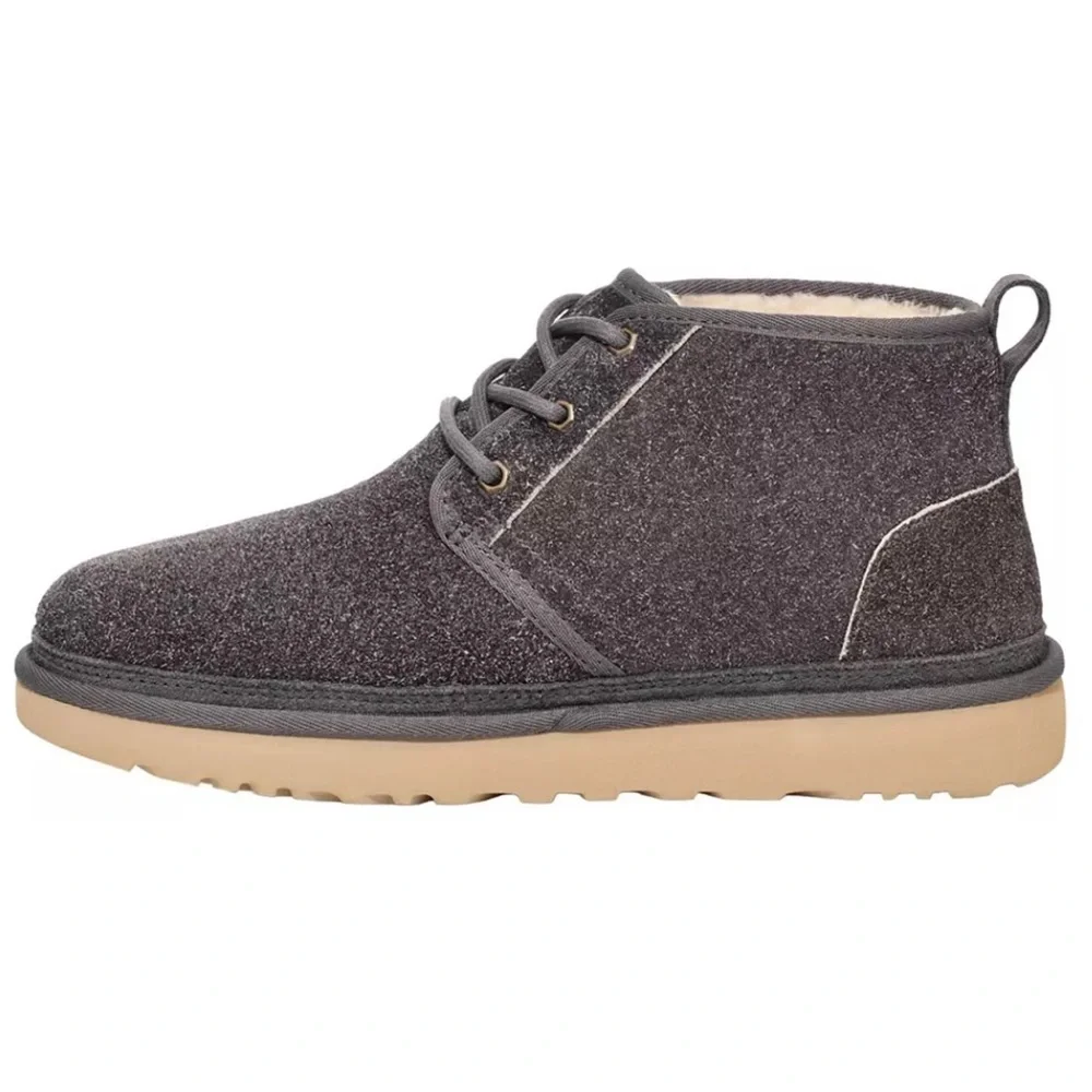 UGG Men's Neumel Shaggy Grey Suede Lace up Chukka Boot Size 11 NWOB